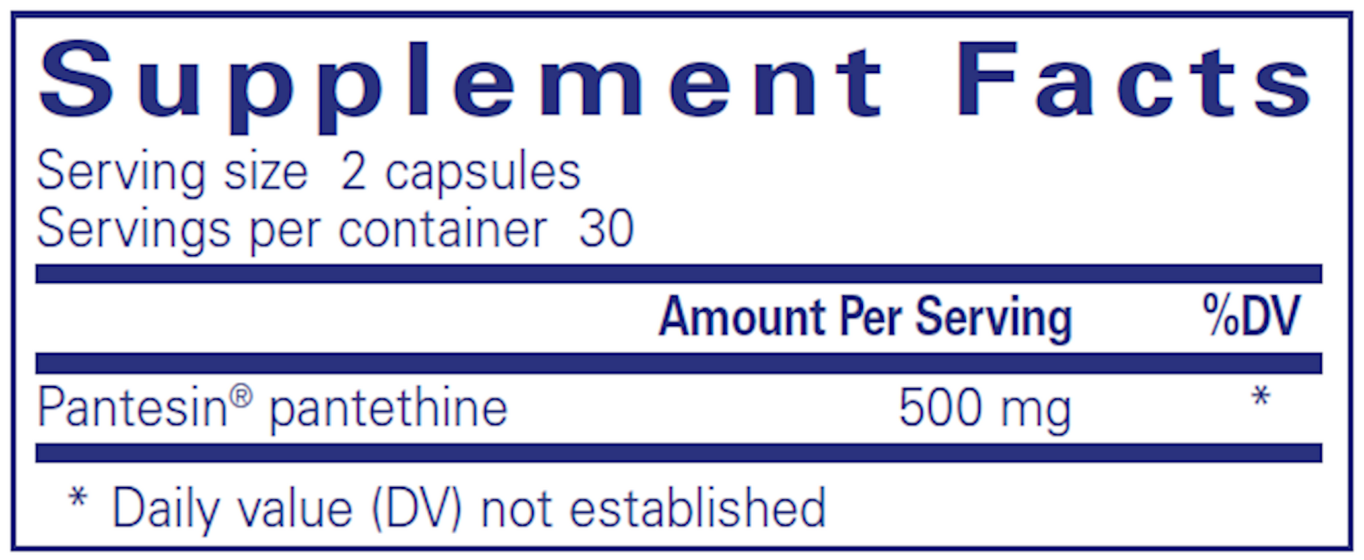 Pantethine 250 mg 60 caps - myvibrantstore