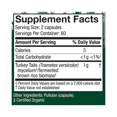 Turkey Tail Capsules 120 vegcaps - myvibrantstore