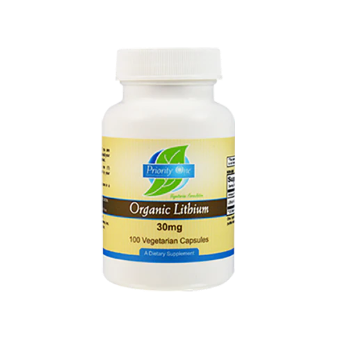 Lithium Organic 30mg 100 vegcaps - myvibrantstore